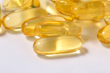 pills on white background