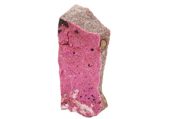 Macro stone Spherocobaltite mineral on white background
