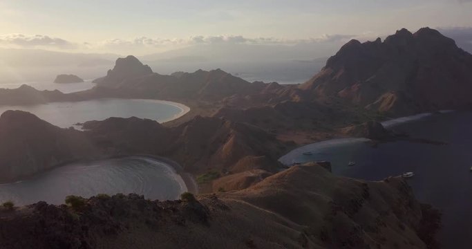 AERIAL: Komodo island in Indonesia