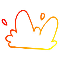 warm gradient line drawing cartoon water splash