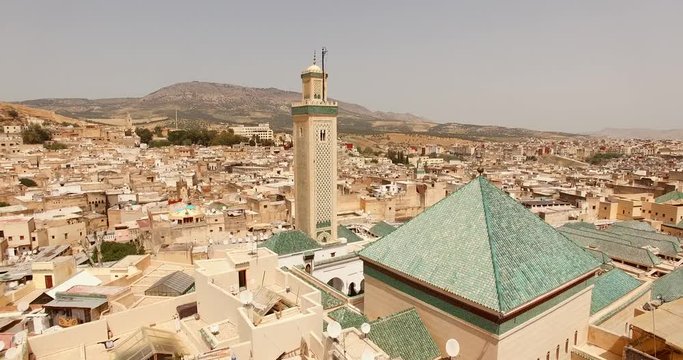 AERIAL: Old medina in Fez