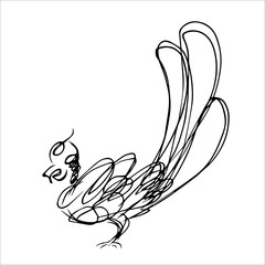 Animal Line Art Monochrome Style