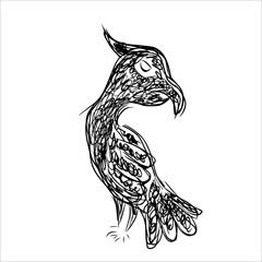 Animal Line Art Monochrome Style