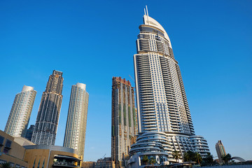 Fototapeta na wymiar Dubai marina cityscape at daylight