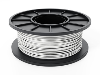 Generic new 3D filament isolated on white background. 3D illustration