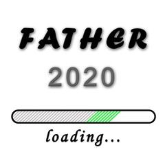 birth announcement - father 2020 - isolated on white background