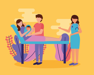 pregnancy and maternity scene flat