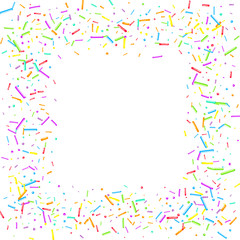 Sprinkles grainy. Cupcake donuts, dessert, party