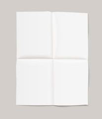 White folded paper. - Illustration