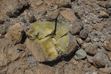 Aufgeplatzter Vulkanstein 