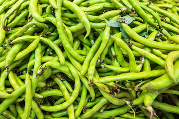 Beans for sale at the local marketplace in Valencia, Spain