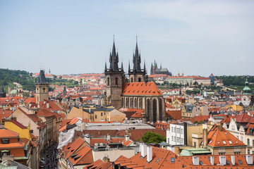 Fototapeta na wymiar Panorama of Prague the capital of the Czech Republic