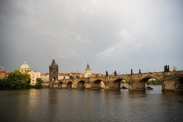 Charles Bridge, Prague, Czech Republic, June 2019.