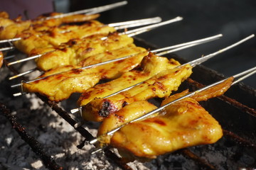 chicken on the grill