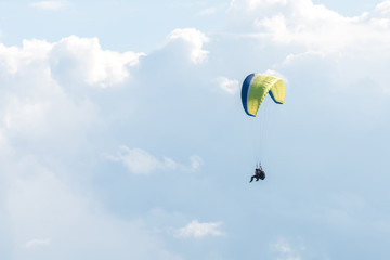 Paraglider in the sky