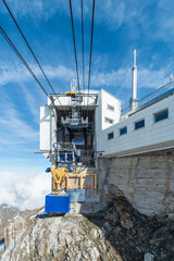 Cableway in Pic du Midi, France