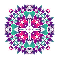 Tropical mandala. Vector illustration