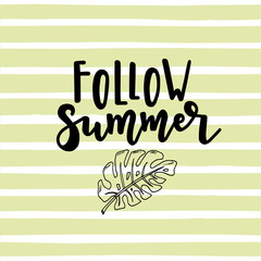 Summer lettering ypographic design. Vector illustration.