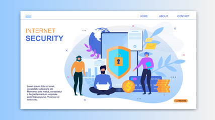 Landing Page for Service Offers Internet Security