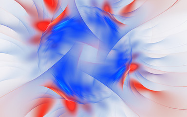 blue abstract fractal background 3d rendering illustration