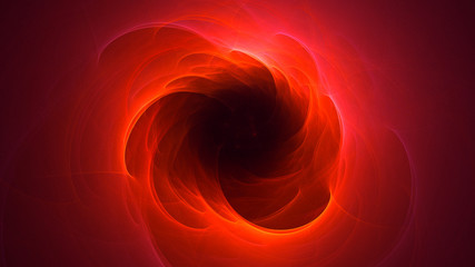 3D rendering abstract red fractal light background