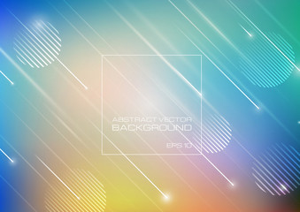 Blurred colors background with geometric shapes