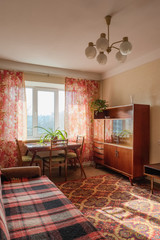 Interior of typical soviet style apartment.