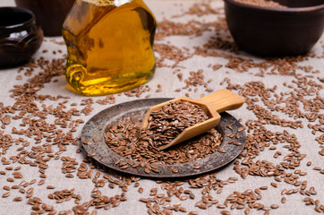 Organic brown flax seeds