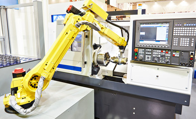 Robotic arm and cnc lathe