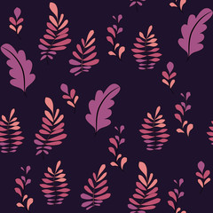 Texture with flowers and plants. Floral ornament. Original flowers pattern.