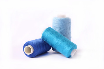 sewing threads on a white background, set