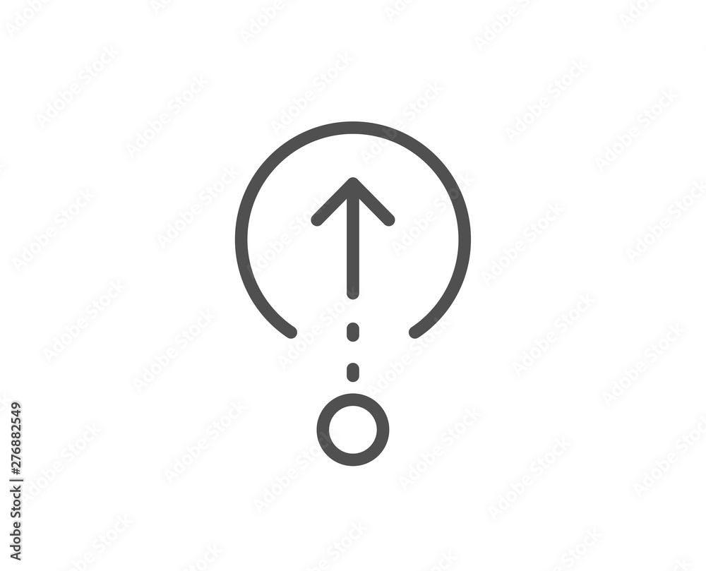 Wall mural swipe up line icon. scrolling arrow sign. landing page scroll symbol. quality design element. linear
