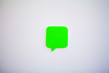 Stickers on white wall. Empty Space for text