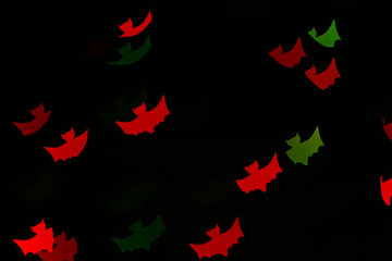 Colorful defocused lights on dark background