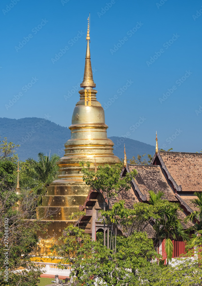 Wall mural Wat Phra Singh temple in Chiang Mai, Thailand