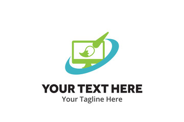 unique web developer simple logo creative design in flat style with color . web designer logo creative design for identity and community