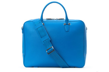 New leather female bag isolated on white background