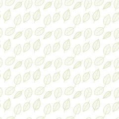 葉っぱのパターンイラスト グリーン（正方形）