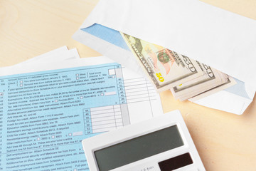 Obraz premium Showing business and financial report. Accounting, money close up
