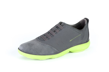 Male sneakers close up isolated on white background