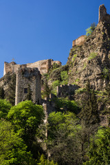 Fototapeta na wymiar nariqala fortress defence tower on hill