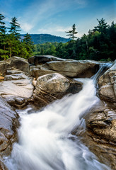 Fototapeta na wymiar Middle falls in New Hampshire