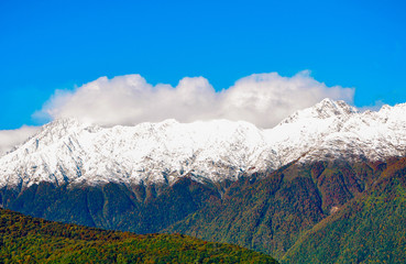 High mountains of the Caucasus in Sochi