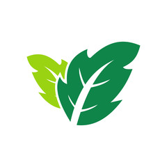 Ecology Green Leaf symbol icon vector illustration