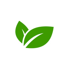 Ecology Green Leaf symbol icon vector illustration