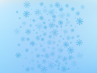Winter blue background with snowflakes. Vector illustration. 