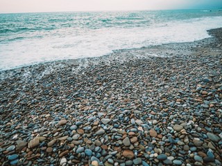 Obraz premium Peaceful evening shore of the Ligurian sea