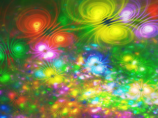 Fototapeta premium rainbow abstract fractal background 3d rendering illustration