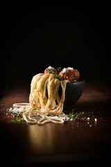 Rustic Italian Meatballs and Spaghetti