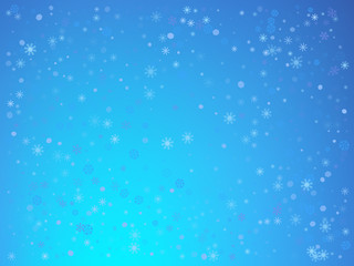 Winter blue background with snowflakes. Vector illustration.